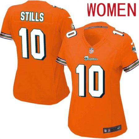 Women Miami Dolphins 10 Kenny Stills Nike Orange Game NFL Jersey